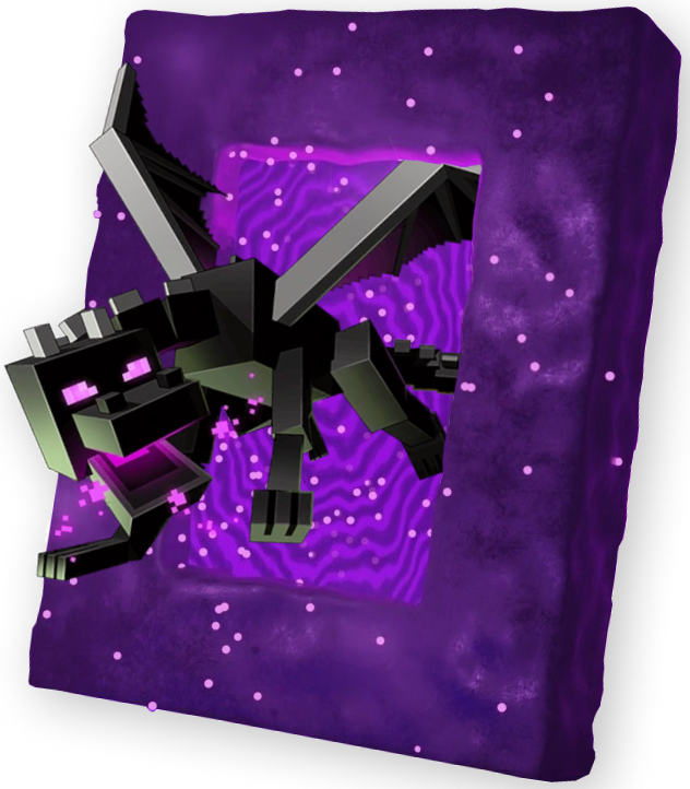 Ender Dragon s portálem